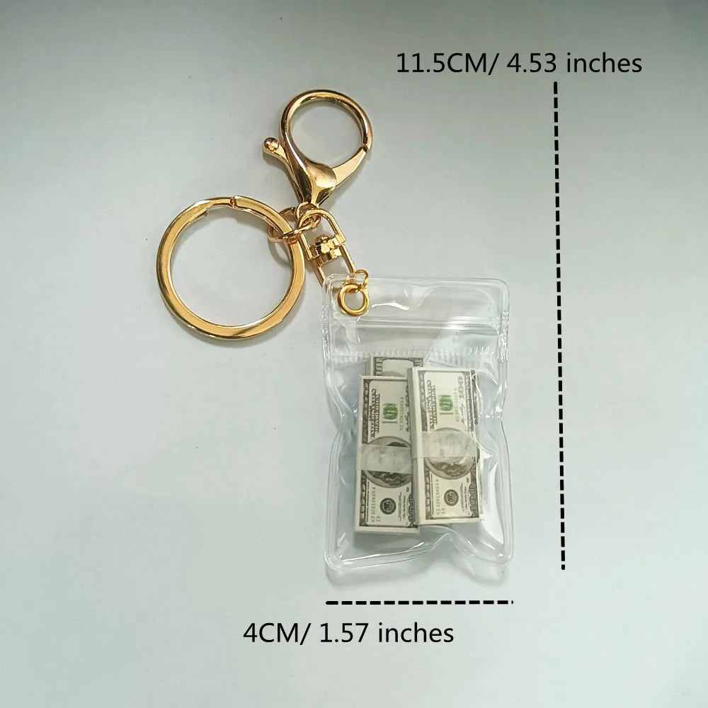 Unique Handmade Mini Money Bag Keychain Perfect Gift in USA