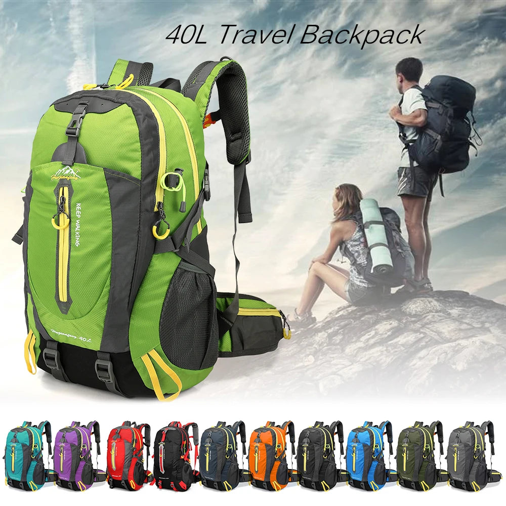 40L Water Resistant Travel Backpack Camping Hiking Laptop Daypack Trek