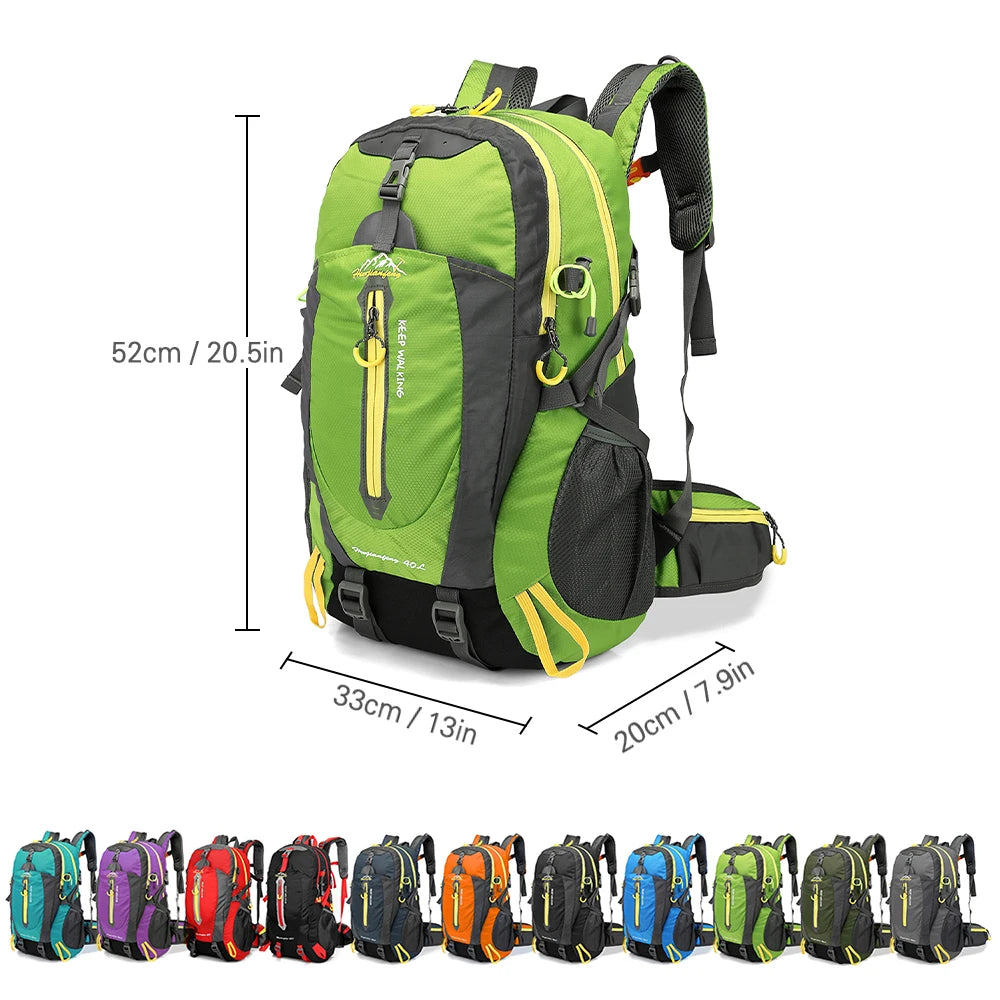 40L Water Resistant Travel Backpack Camping Hiking Laptop Daypack Trek