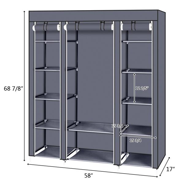 Portable Clothes Closet Wardrobe Storage Organizer in USA.