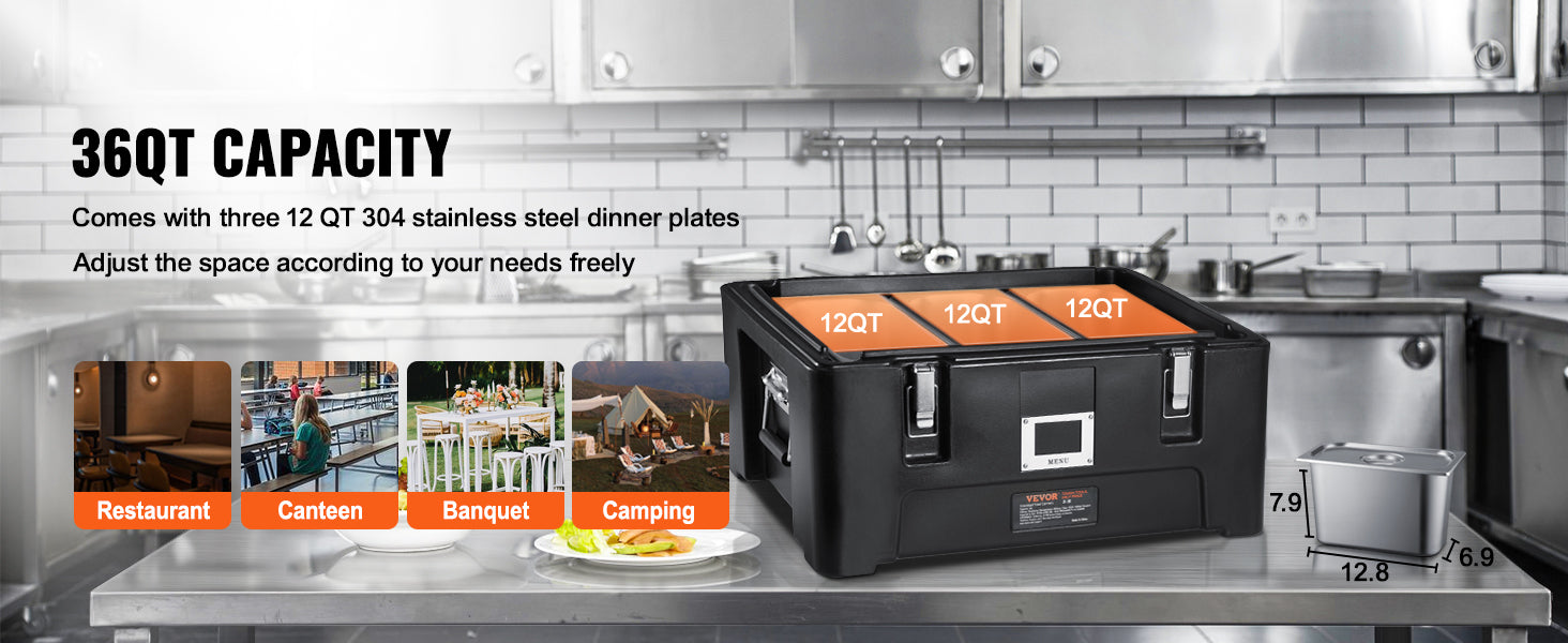 Stackable Catering Hot Box with Stainless Steel Pans in USA.